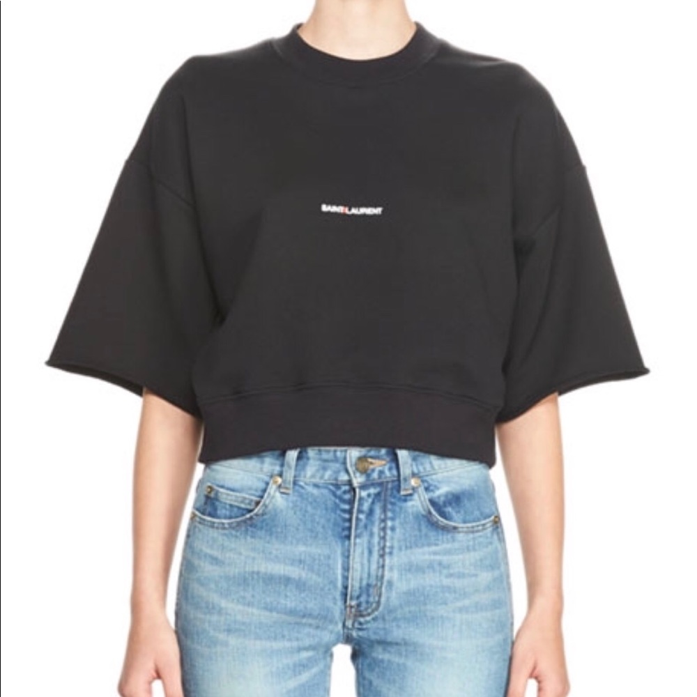 Saint Laurent Cropped Sweatshirt